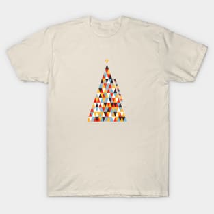 Colorful Christmas Tree Illustration T-Shirt